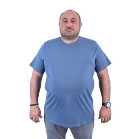 Moc Grande 11100 Büyük Beden Basic Koyu Mavi Erkek T-shirt