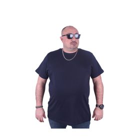 Moc Grande 11100 Büyük Beden Basic Lacivert Erkek T-shirt
