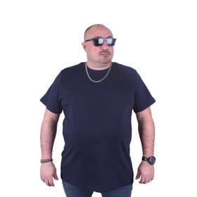 Moc Grande 11100 Büyük Beden Basic Lacivert Erkek T-shirt