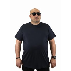 Moc Grande 11100 Büyük Beden Basic Lacivert Erkek T-shirt