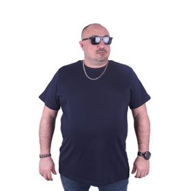 Moc Grande 11100 Büyük Beden Basic Lacivert Erkek T-shirt
