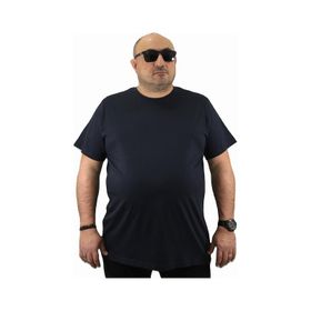 Moc Grande 11100 Büyük Beden Basic Lacivert Erkek T-shirt