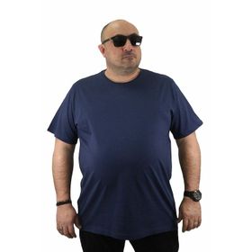 Moc Grande 11100 Büyük Beden Basic Marin Erkek T-shirt