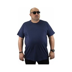 Moc Grande 11100 Büyük Beden Basic Marin Erkek T-shirt