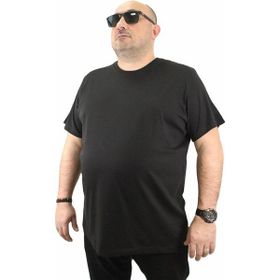 Moc Grande 11100 Büyük Beden Basic Siyah Erkek T-shirt