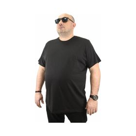 Moc Grande 11100 Büyük Beden Basic Siyah Erkek T-shirt