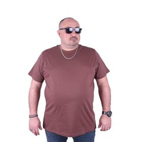 Moc Grande 11100 Büyük Beden Basic Taba Erkek T-shirt