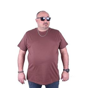Moc Grande 11100 Büyük Beden Basic Taba Erkek T-shirt