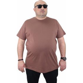 Moc Grande 11100 Büyük Beden Basic Taba Erkek T-shirt