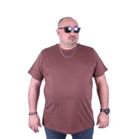 Moc Grande 11100 Büyük Beden Basic Taba Erkek T-shirt