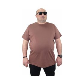 Moc Grande 11100 Büyük Beden Basic Taba Erkek T-shirt