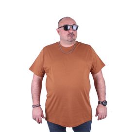 Moc Grande 11100 Büyük Beden Basic Vizon Erkek T-shirt