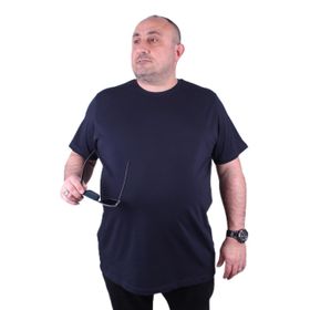 Moc Grande 11160 Büyük Beden Basic Lacivert Erkek T-shirt