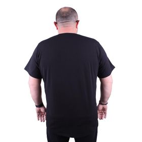 Moc Grande 11160 Büyük Beden Basic Siyah Erkek T-shirt