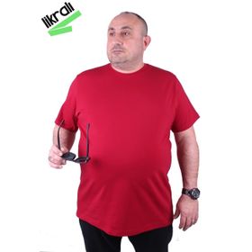 Moc Grande 11160 Büyük Beden Bordo Erkek T-shirt