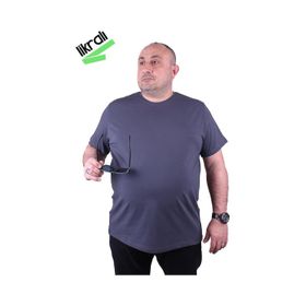 Moc Grande 11160 Büyük Beden Füme Erkek T-shirt