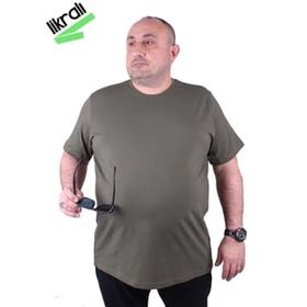 Moc Grande 11160 Büyük Beden Haki Erkek T-shirt