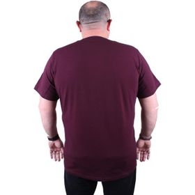 Moc Grande 11160 Büyük Beden Mürdüm Erkek T-shirt