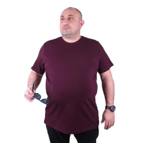 Moc Grande 11160 Büyük Beden Mürdüm Erkek T-shirt