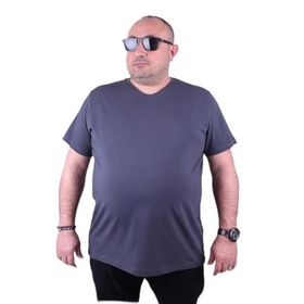 Moc Grande 11170 Büyük Beden Füme Erkek T-shirt
