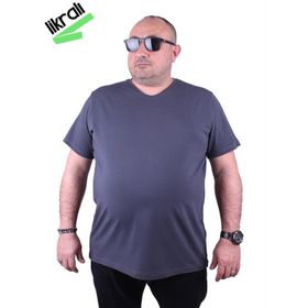 Moc Grande 11170 Büyük Beden Füme Erkek T-shirt