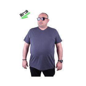 Moc Grande 11170 Büyük Beden Füme Erkek T-shirt