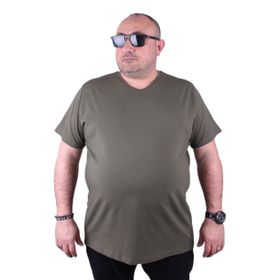Moc Grande 11170 Büyük Beden Haki Erkek T-shirt