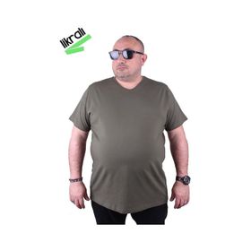 Moc Grande 11170 Büyük Beden Haki Erkek T-shirt