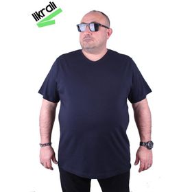 Moc Grande 11170 Büyük Beden Lacivert Erkek T-shirt