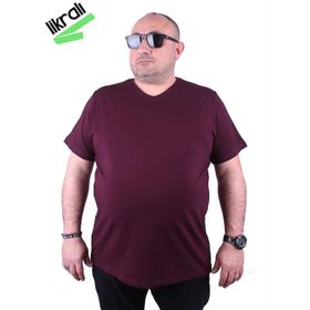Moc Grande 11170 Büyük Beden Mürdüm Erkek T-shirt