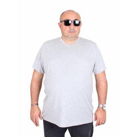 Moc Grande 11170 Gri Melanj V Yaka Erkek T-shirt