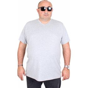 Moc Grande 11170 Gri Melanj V Yaka Erkek T-shirt