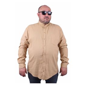Moc Grande 11308 Camel Keten Erkek Gömlek