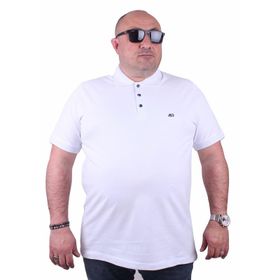 Moc Grande 11500 Büyük Beden Basic Beyaz Erkek T-shirt