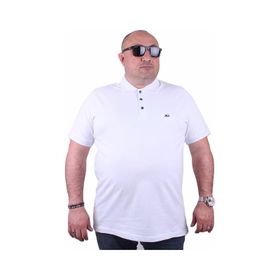 Moc Grande 11500 Büyük Beden Basic Beyaz Erkek T-shirt