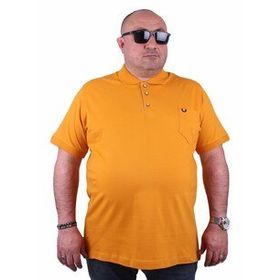 Moc Grande 11501 Büyük Beden Basic Hardal Erkek T-shirt