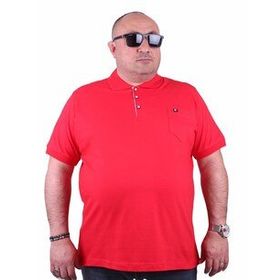 Moc Grande 11501 Büyük Beden Basic Kırmızı Erkek T-shirt
