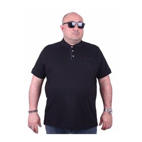 Moc Grande 11501 Büyük Beden Basic Siyah Erkek T-shirt