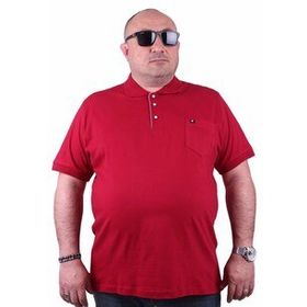 Moc Grande 11501 Polo Büyük Beden Bordo Erkek T-shirt
