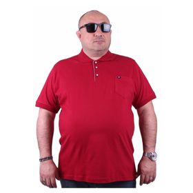Moc Grande 11501 Polo Büyük Beden Bordo Erkek T-shirt