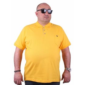 Moc Grande 11501 Polo Büyük Beden Sarı Erkek T-shirt
