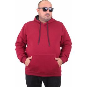 Moc Grande 11700 Bordo Kapüşonlu Erkek Sweatshirt