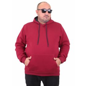 Moc Grande 11700 Bordo Kapüşonlu Erkek Sweatshirt