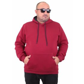 Moc Grande 11700 Bordo Kapüşonlu Erkek Sweatshirt