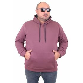 Moc Grande 11700 Eflatun Kapüşonlu Erkek Sweatshirt