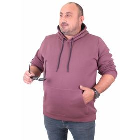 Moc Grande 11700 Eflatun Kapüşonlu Erkek Sweatshirt
