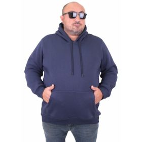 Moc Grande 11700 İndigo Kapüşonlu Erkek Sweatshirt