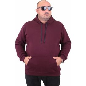 Moc Grande 11700 Mürdüm Kapüşonlu Erkek Sweatshirt