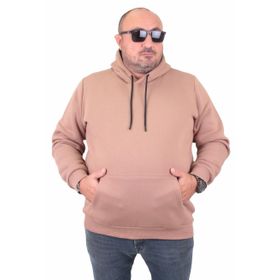 Moc Grande 11700 Sütlü Kahve Kapüşonlu Erkek Sweatshirt