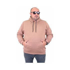 Moc Grande 11700 Sütlü Kahve Kapüşonlu Erkek Sweatshirt